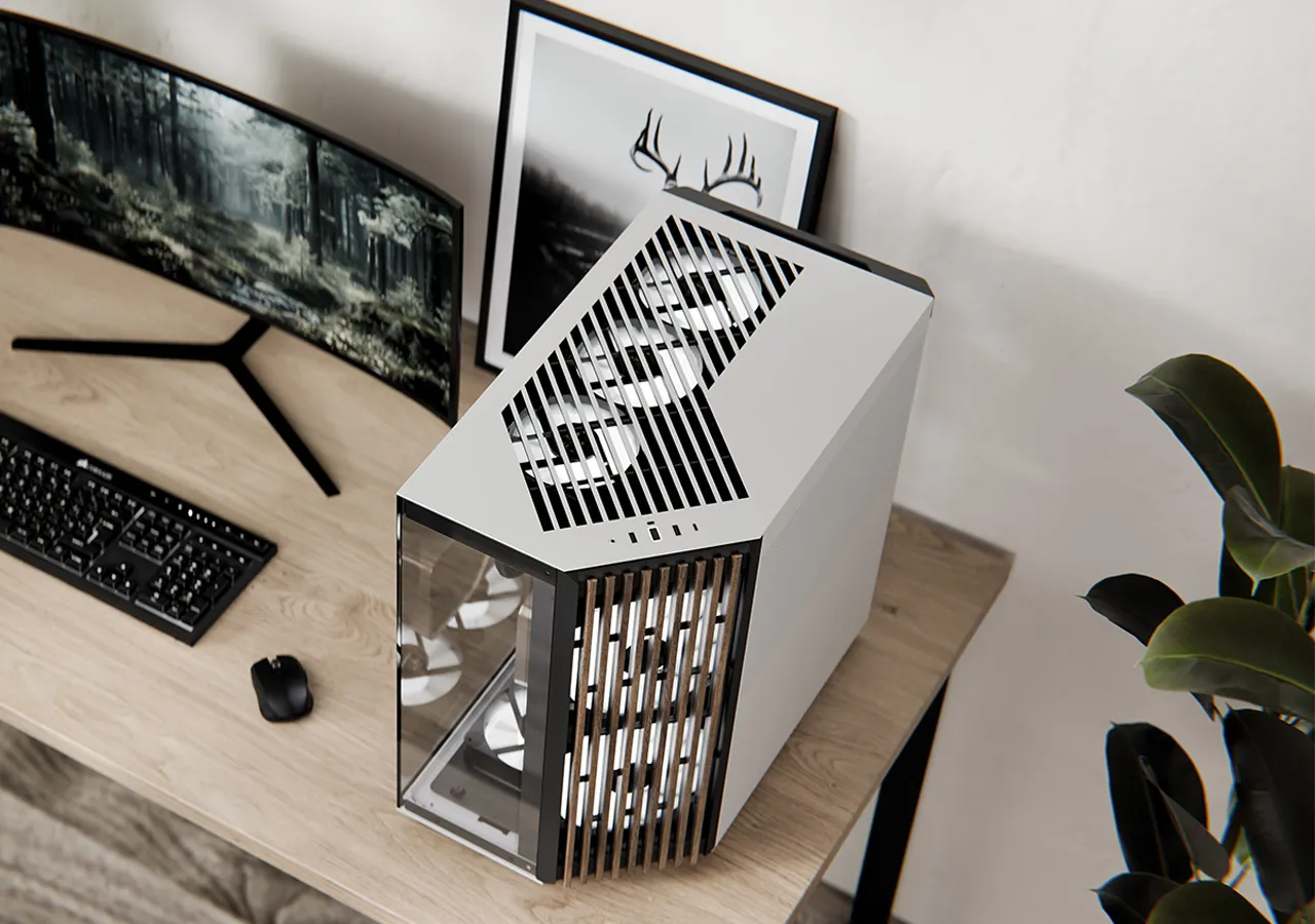 APNX V1 Midi-Tower Case with window, Black/White