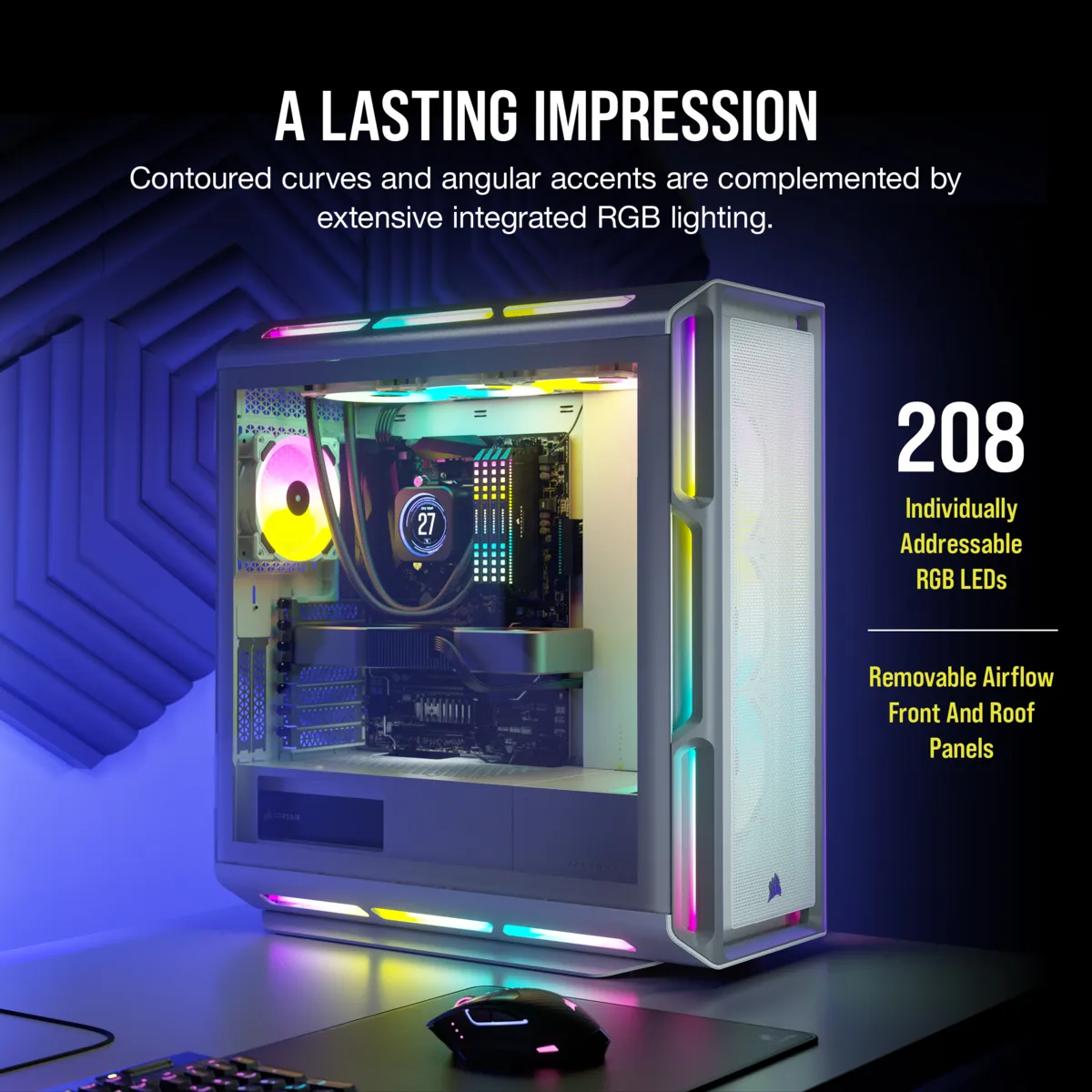 Corsair iCUE 5000T RGB - Mid Tower case, White