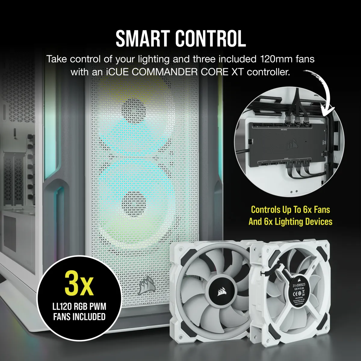 Corsair iCUE 5000T RGB - Mid Tower case, White