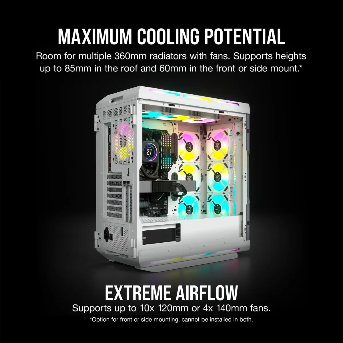 Corsair iCUE 5000T RGB - Mid Tower case, White