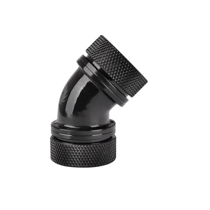 Thermaltake Pacific PETG Tube 45-Degree dual compression 16mm OD - Black