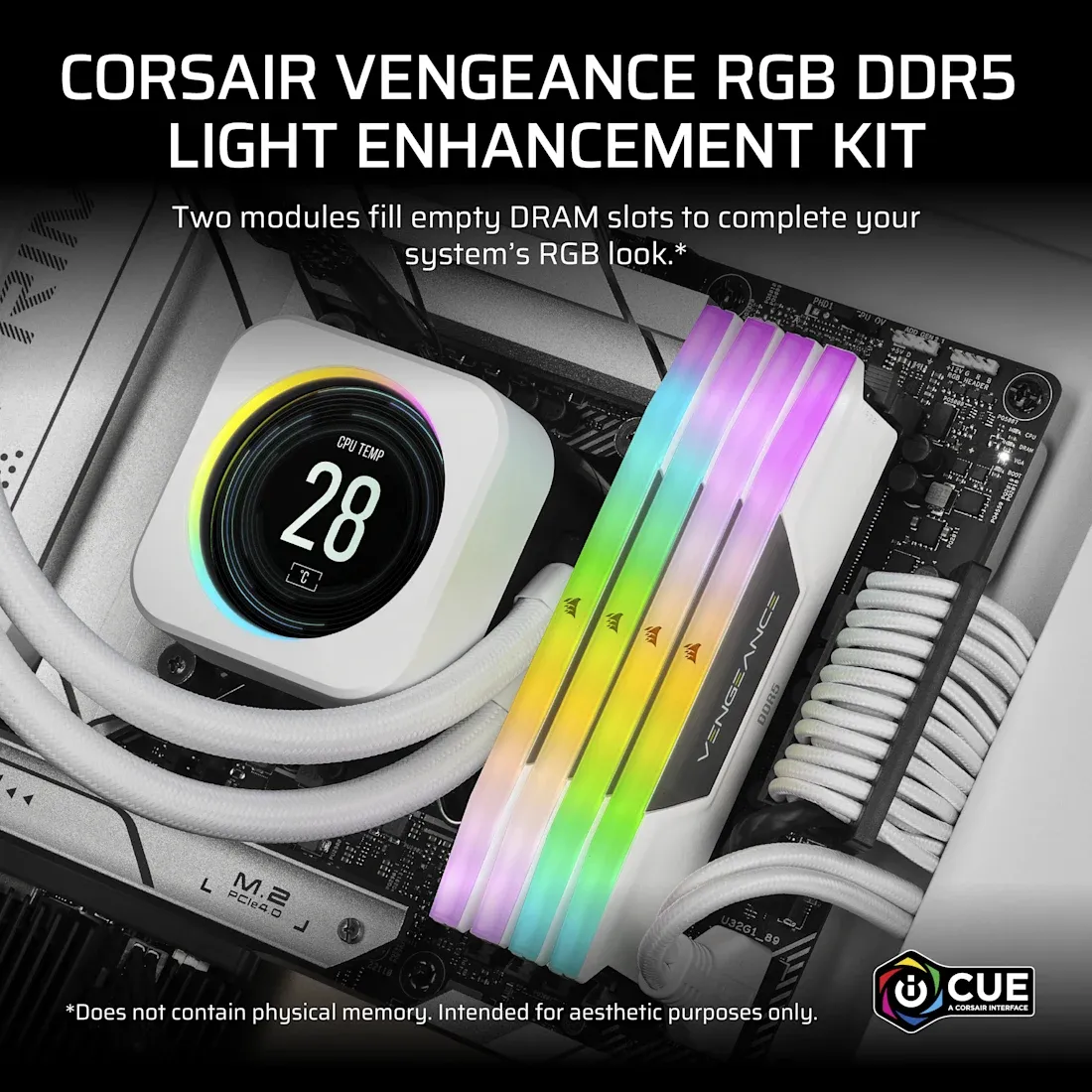VENGEANCE RGB Light Enhancement Kit 0 Gt DDR5 6000 MHz -muisti, valkoinen
