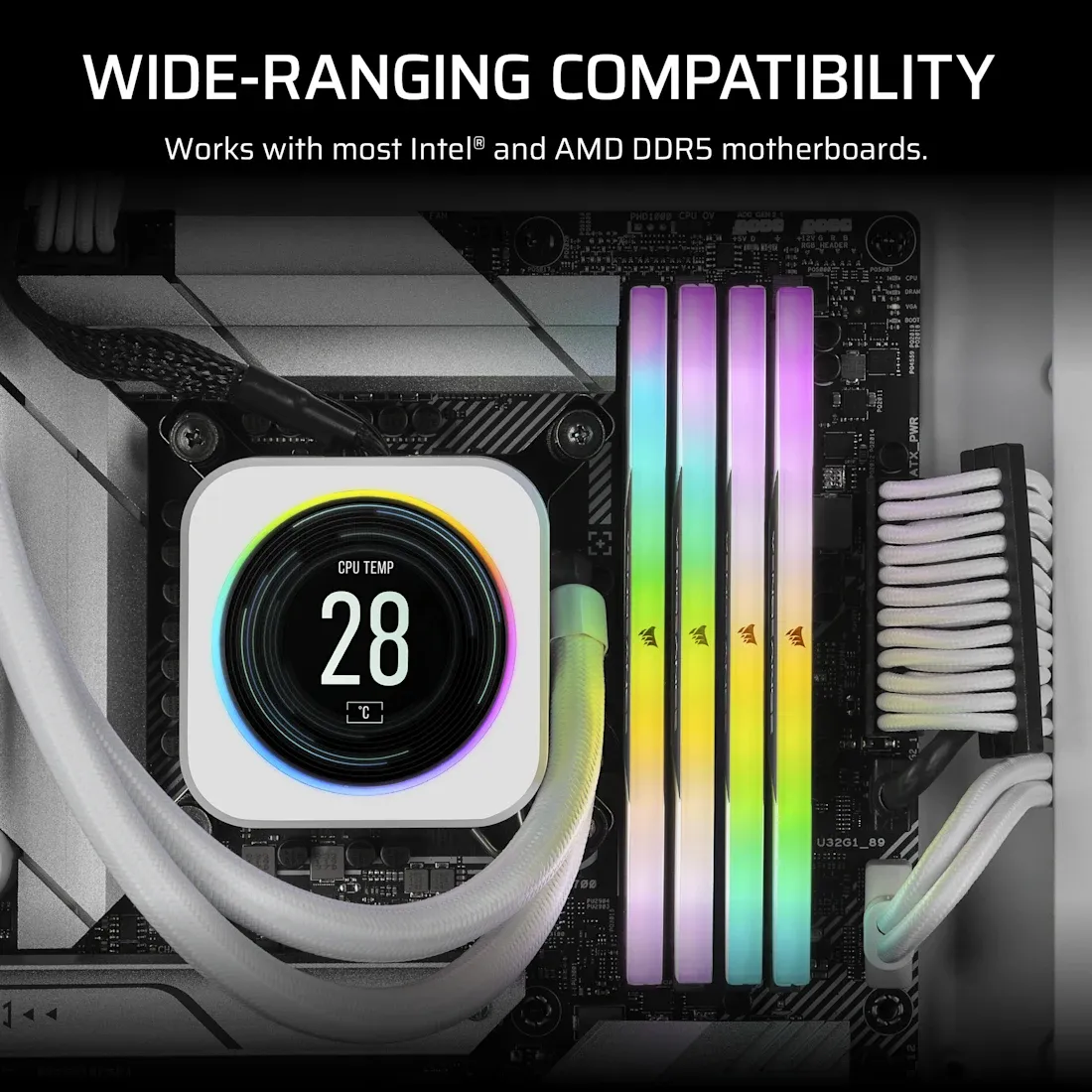 VENGEANCE RGB Light Enhancement Kit 0 Gt DDR5 6000 MHz -muisti, valkoinen