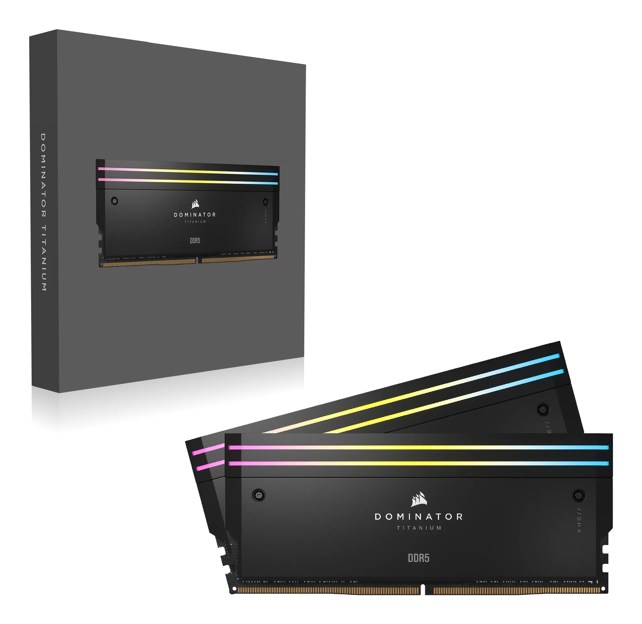 CORSAIR DOMINATOR TITANIUM 96GB 2x48GB DDR5 6800 CL40-50-50-110 1.40V Intel XMP, Black