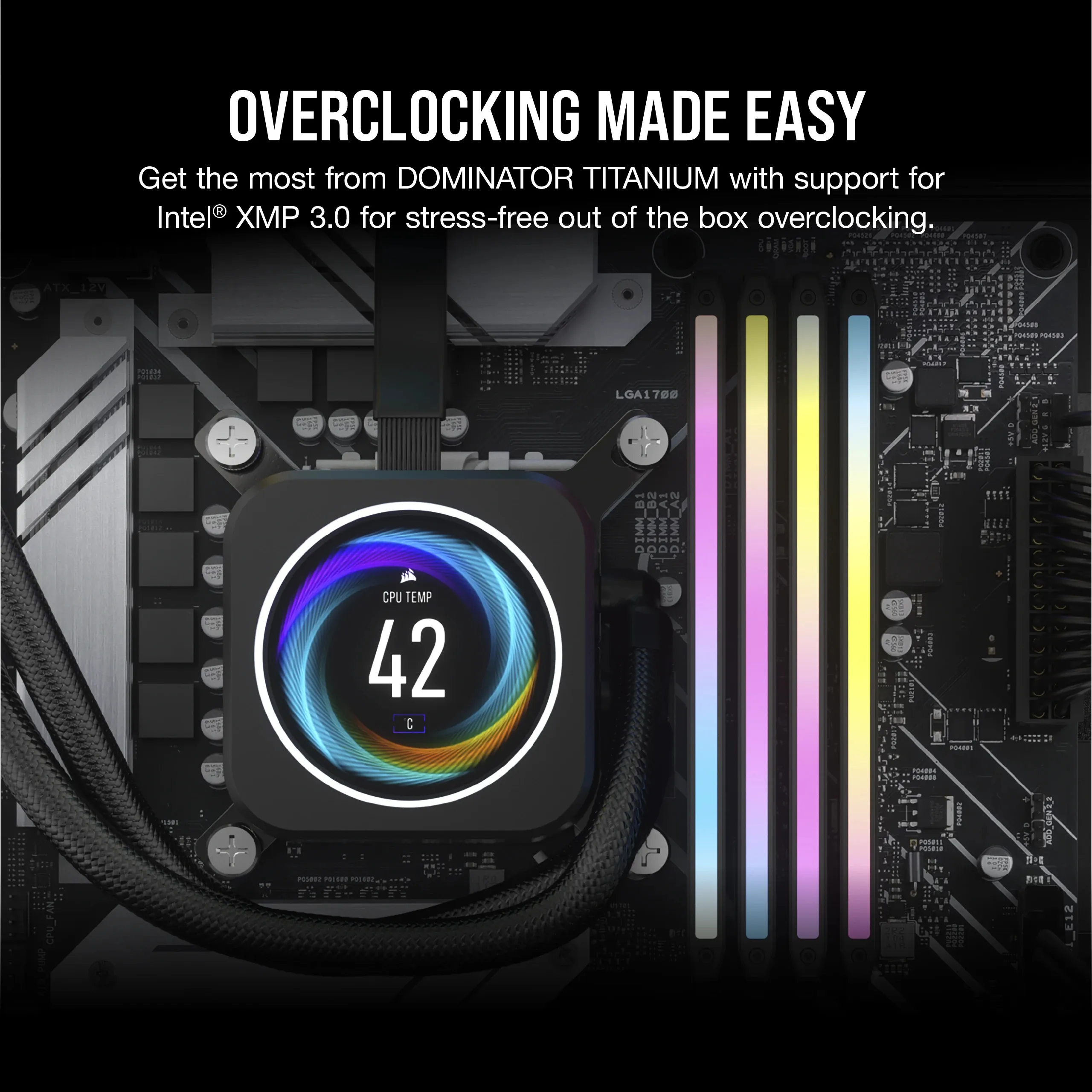 CORSAIR DOMINATOR TITANIUM 96GB 2x48GB DDR5 6800 CL40-50-50-110 1.40V Intel XMP, Black