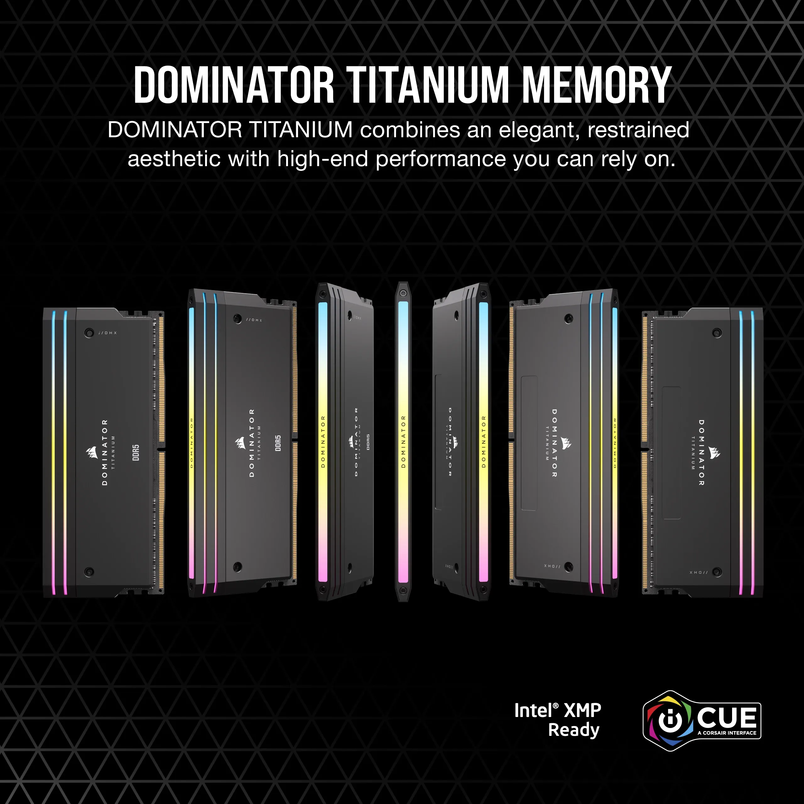 CORSAIR DOMINATOR TITANIUM 96GB 2x48GB DDR5 6800 CL40-50-50-110 1.40V Intel XMP, Black
