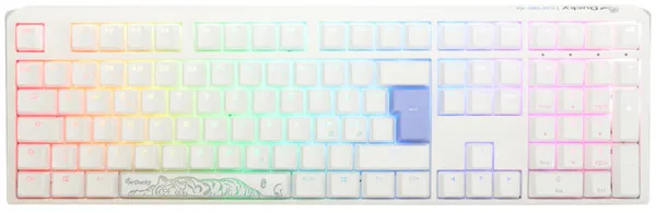 Ducky One 3 Classic Cherry MX Brown, RGB -pelinäppäimistö, valkoinen