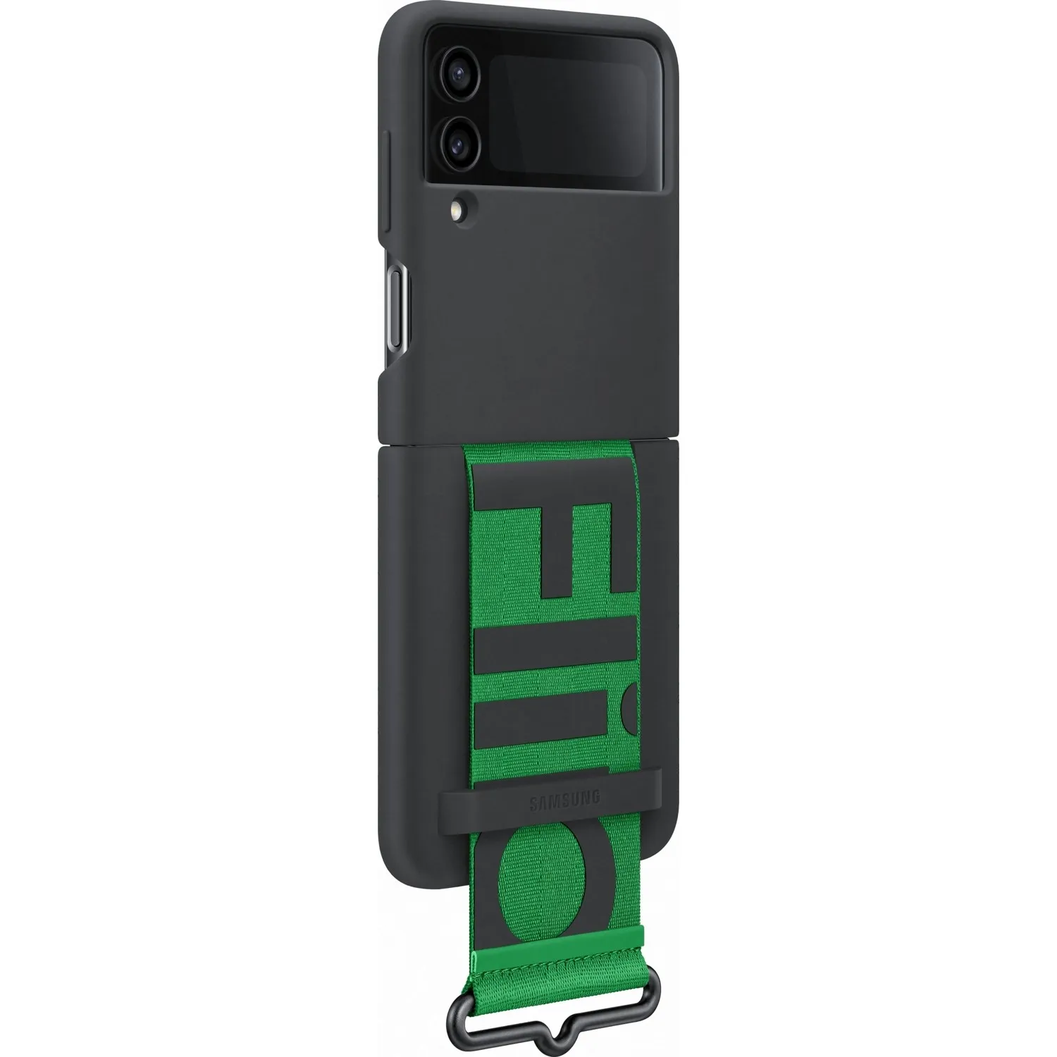 Samsung Silicone Cover With Strap, Galaxy Z Flip4 - Case, Black