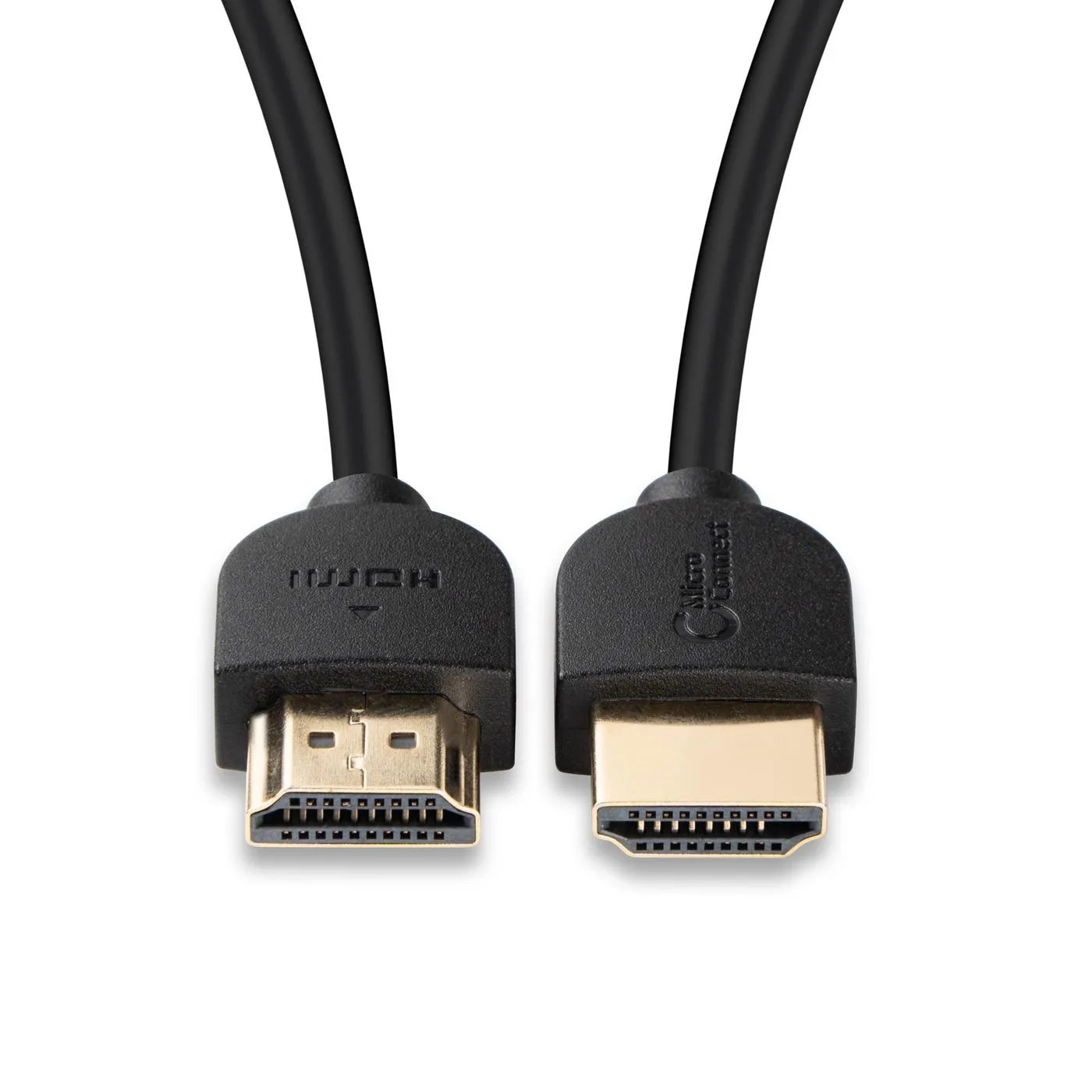 MicroConnect HDMI 2.0 Slim kabel med Ethernet, 3 m, svart