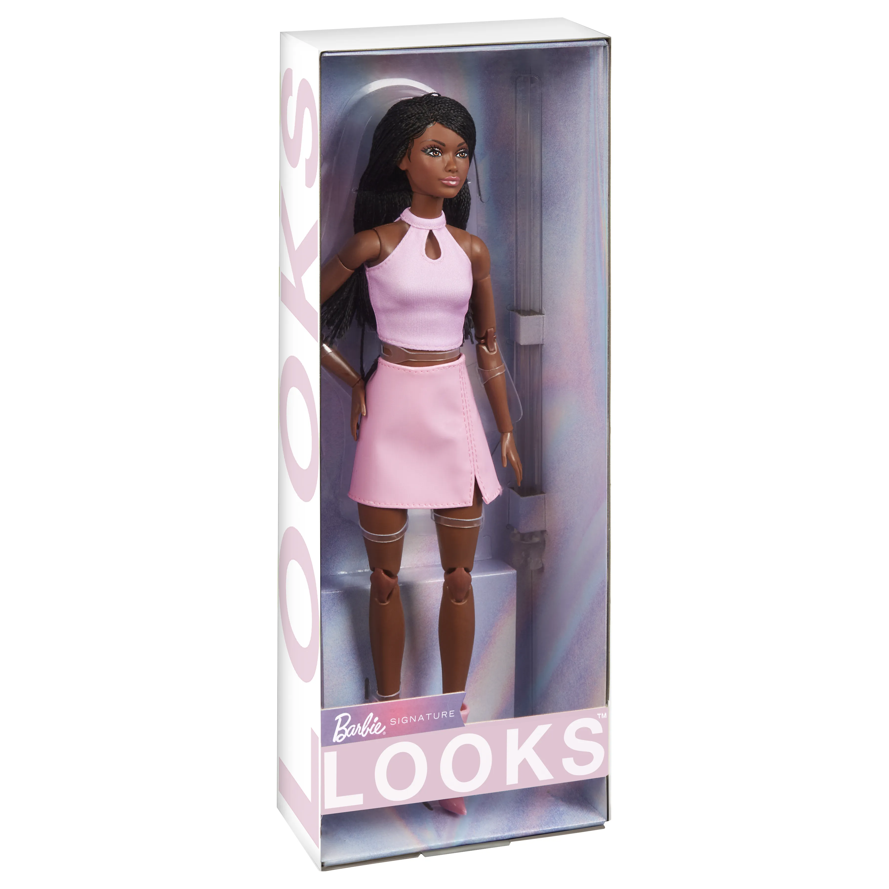 Mattel Barbie Signature Looks 21 - Tall, Braids, Pink Skirt Outfit
