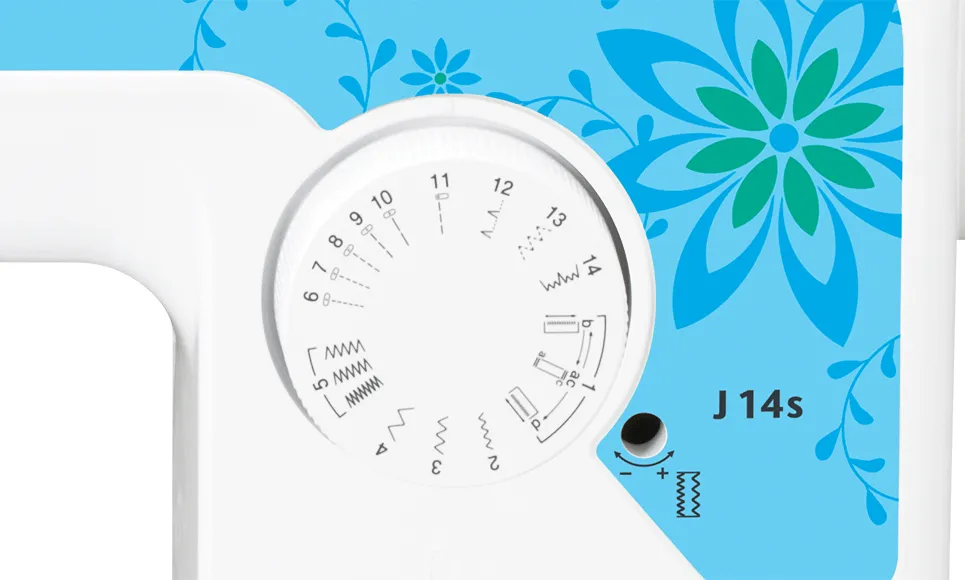 Brother J14SVM1 elektromekanisk symaskin, 14 s&ouml;mmar, vit