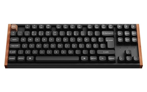 Keychron K8 HE Special Edition Wireless Magnetic Gaming Keyboard, Gateron Double-Rail Magnetic, Black/Wood