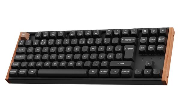 Keychron K8 HE Special Edition Wireless Magnetic Gaming Keyboard, Gateron Double-Rail Magnetic, Black/Wood