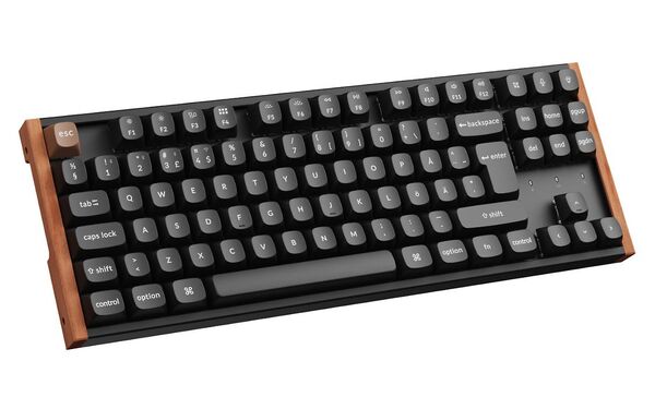 Keychron K8 HE Special Edition Wireless Magnetic Gaming Keyboard, Gateron Double-Rail Magnetic, Black/Wood