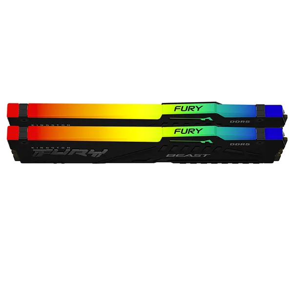 Kingston FURY Beast RGB 32GB (2 x 16GB) DDR5 4800 MHz, CL38 - memory, Black (PnP)