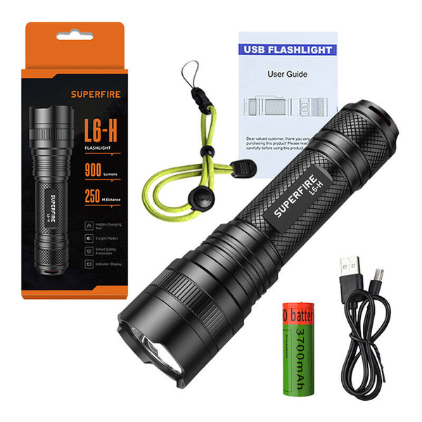 SUPERFIRE L6-H, 900 lm, Flashlight