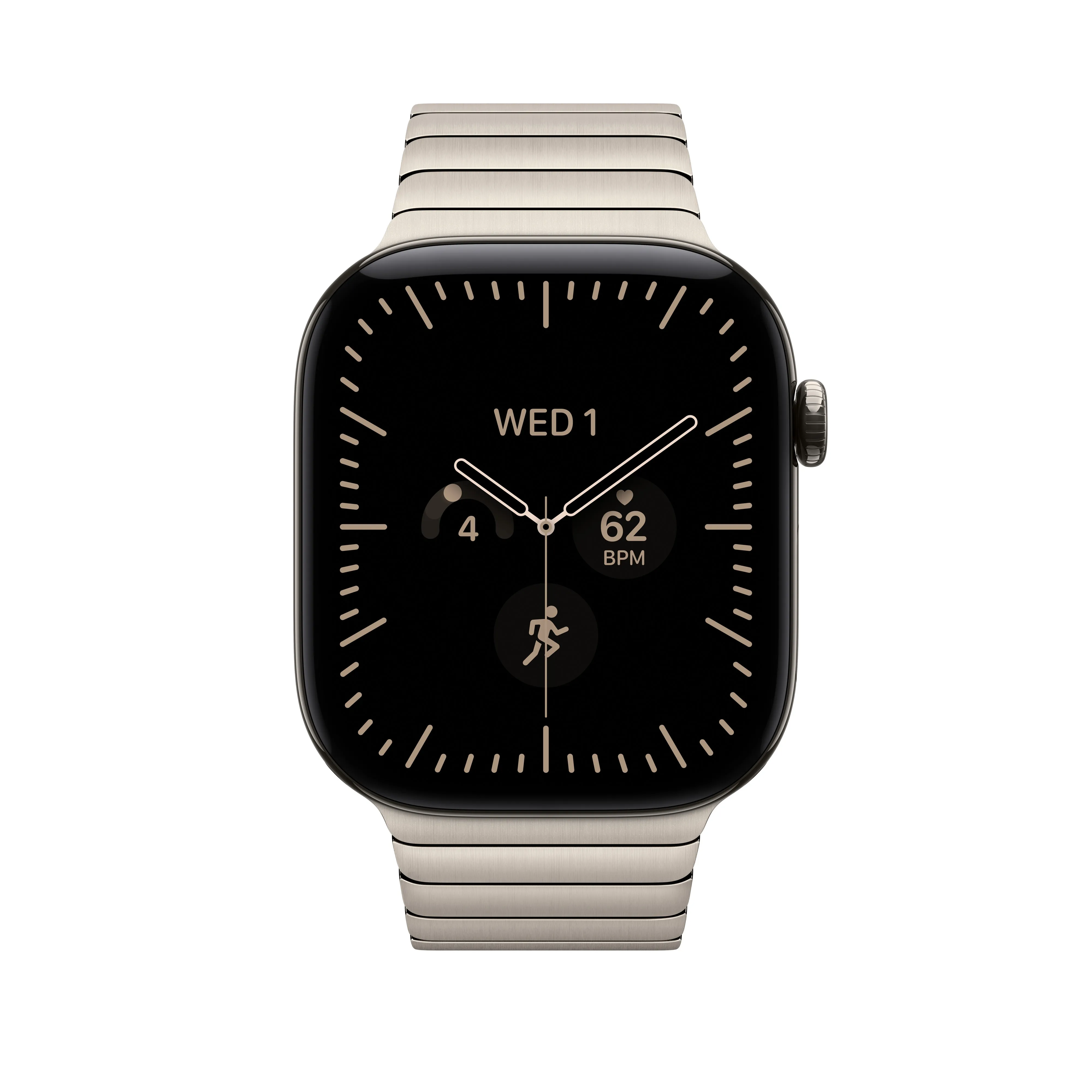 Apple Watch 46 mm -linkkuranneke, luonnonvaalea