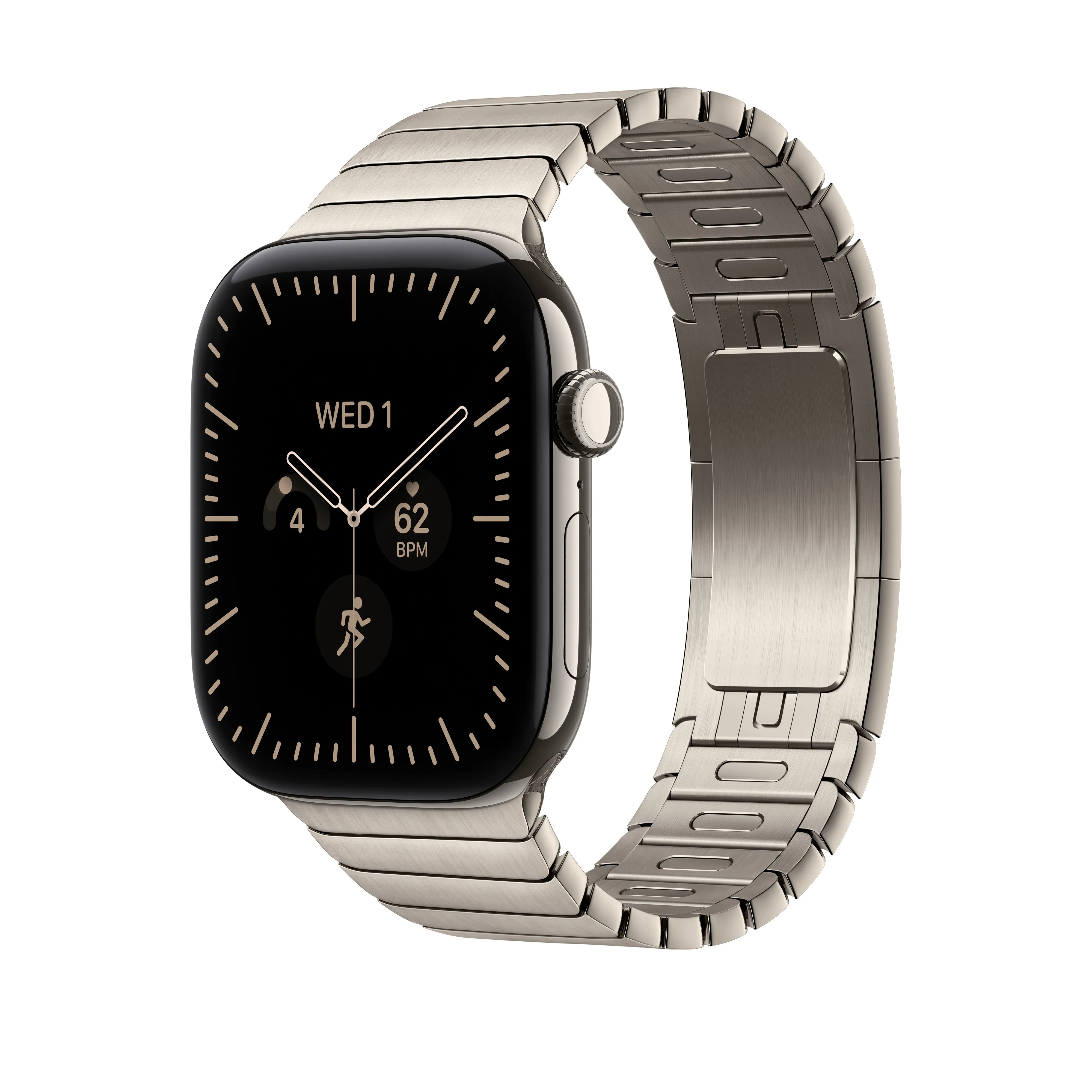 Apple Watch 46 mm -linkkuranneke, luonnonvaalea