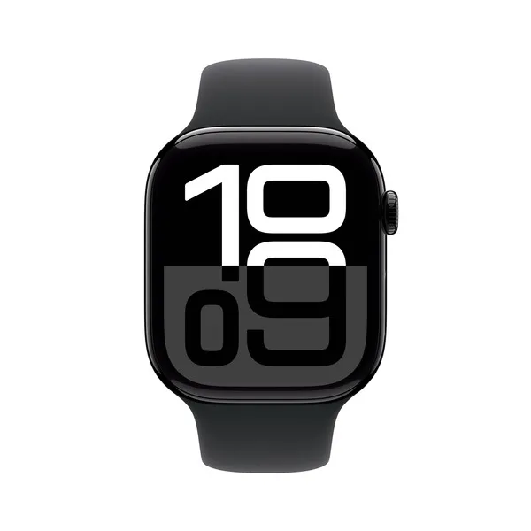 APPLE Watch Series 10 GPS 46mm Jet Black Aluminium Case with Black Sport Band - S/M