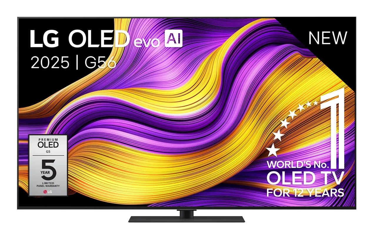 LG G5 G56LS 65" 4K OLED evo webOS TV, 165Hz, Dolby Vision, HDR10, HLG