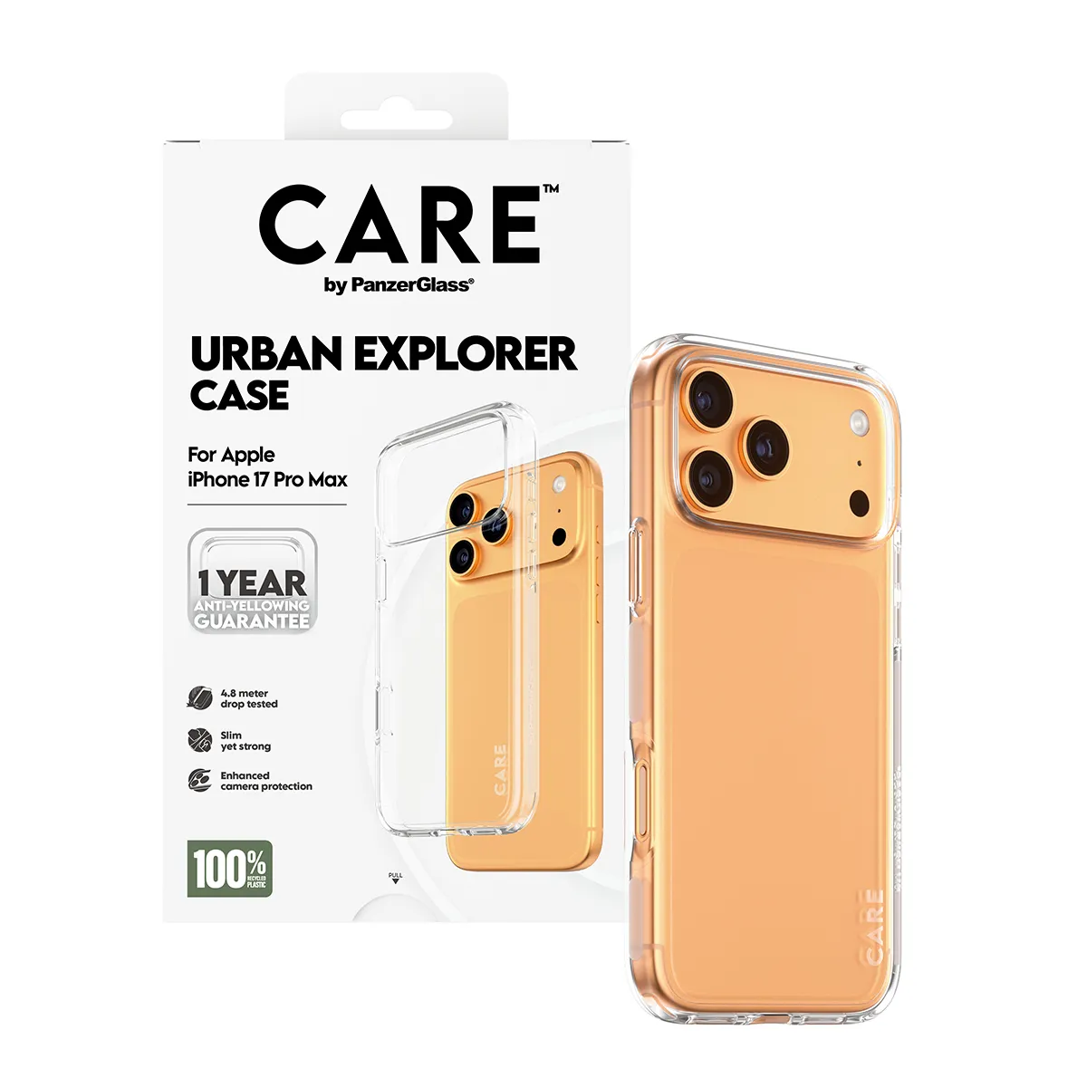CARE by PanzerGlass Urban Explorer MagSafe Case for iPhone 17 Pro Max, Clear