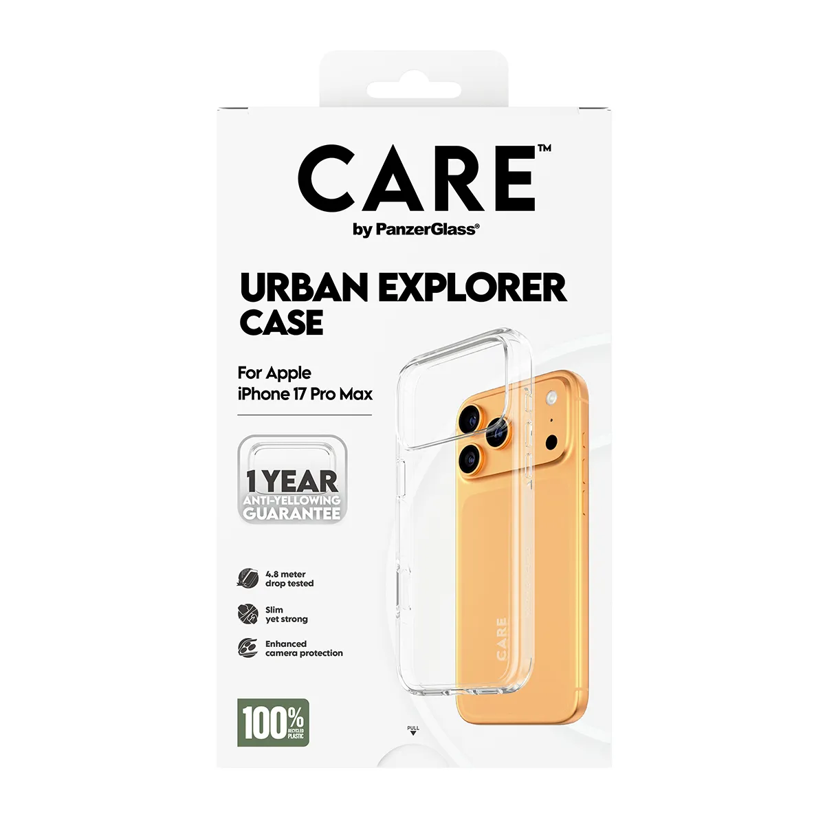 CARE by PanzerGlass Urban Explorer MagSafe Case for iPhone 17 Pro Max, Clear