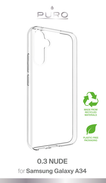 Puro 0.3 Nude for Samsung Galaxy A34 - case, transparent