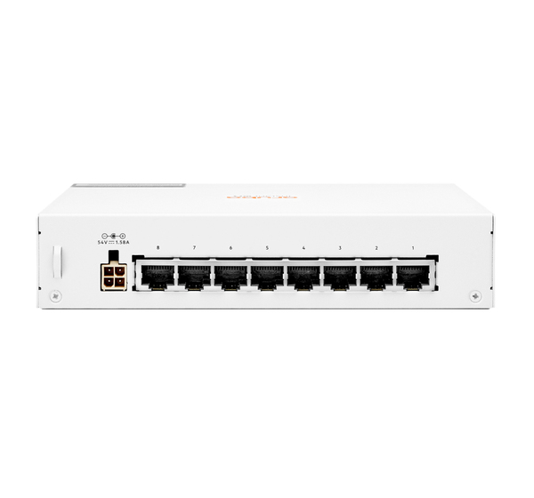 HPE Aruba Instant On 1430 8G Class4 PoE 64W Switch - Kytkin - hallitsematon - 8 x 10/100/1000 (PoE Class 4) - työpöytä, räkkiin asennettava, seinään asennettava