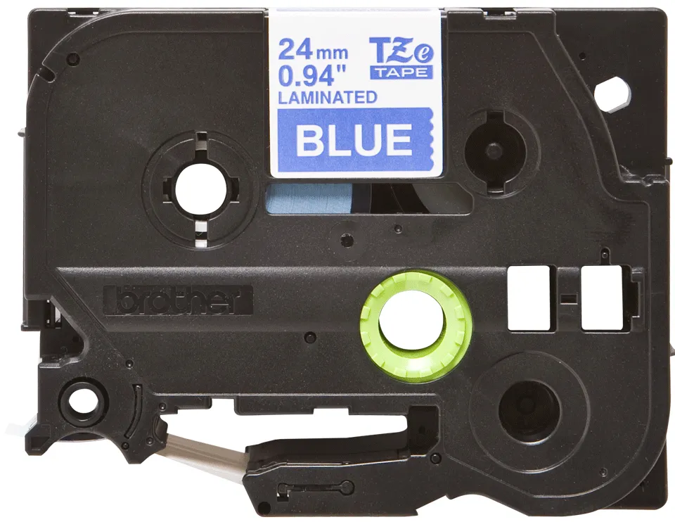 BROTHER TZ555 tape white/blue 24mm 8m