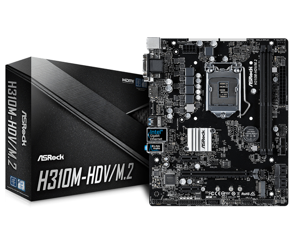 ASROCK H310M-HDV/M.2, mATX moderkort