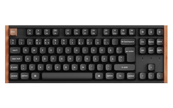 Keychron K8 HE Special Edition Wireless Magnetic Gaming Keyboard, Gateron Double-Rail Magnetic, Black/Wood