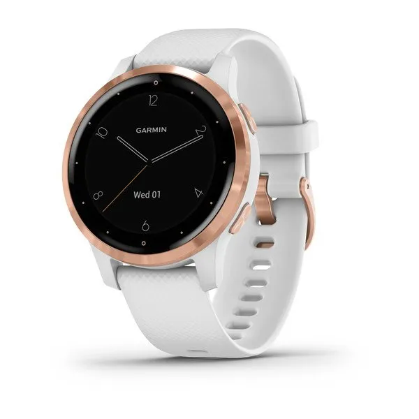 Garmin Vivoactive 4S - Smart Watch, White/Rose gold