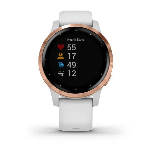 Garmin Vivoactive 4S - Smart Watch, White/Rose gold
