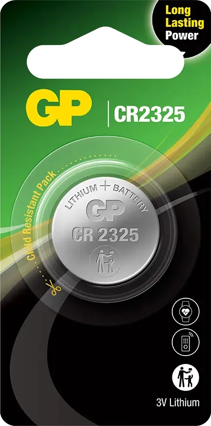 GP Lithium Cell Battery CR2325, 3V, 1-pack