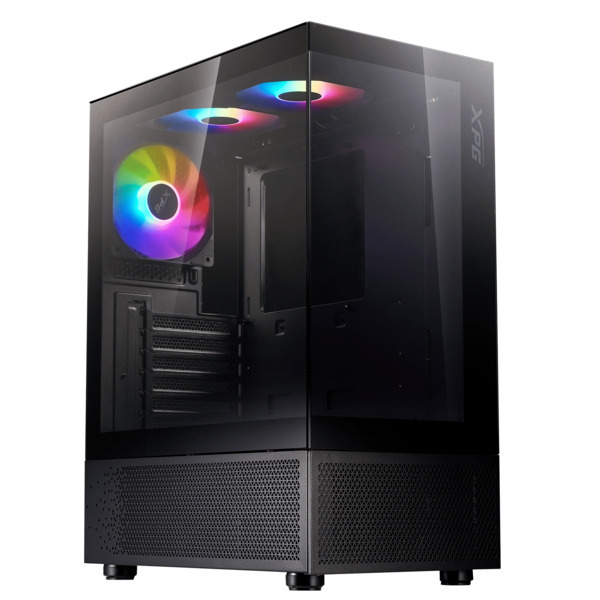 ADATA XPG INVADER X midi-tower chassi med f&ouml;nster och RGB-belysning, svart