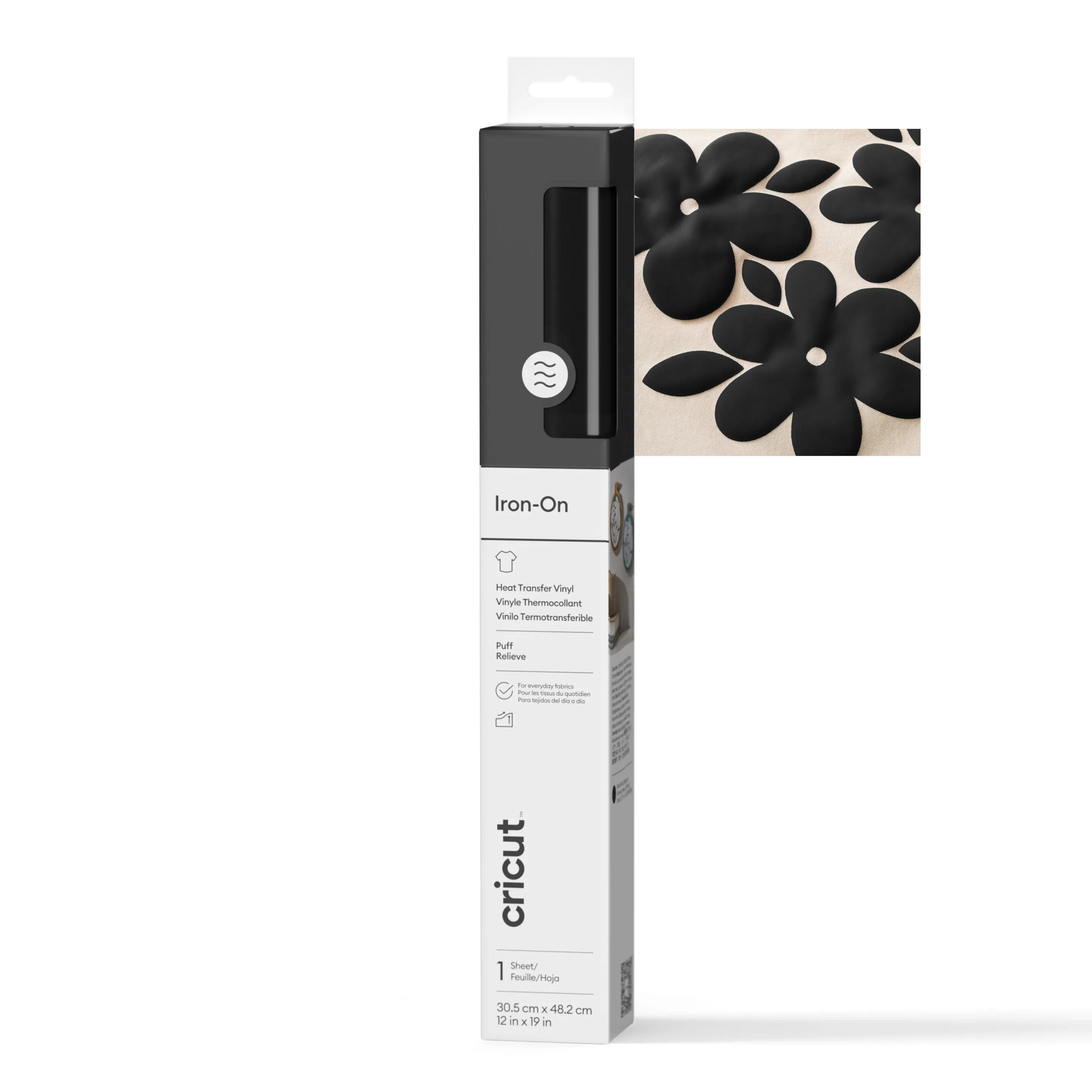 Cricut Puff Iron-On BLACK 30x48cm