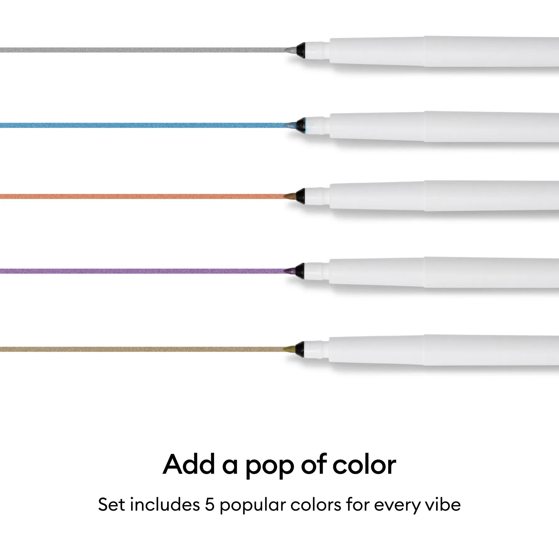 Cricut Explore/Maker Medium Point Pen Set 5-pack (Metallic)
