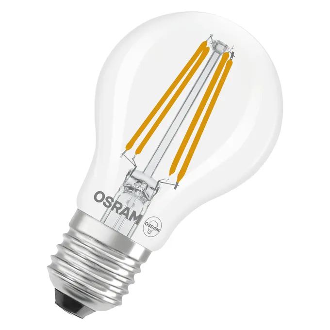 OSRAM LED Filament Globe Bulb, A60, Transparent, Warm White, E27, 5.9 W, 806 lm, 2700 K