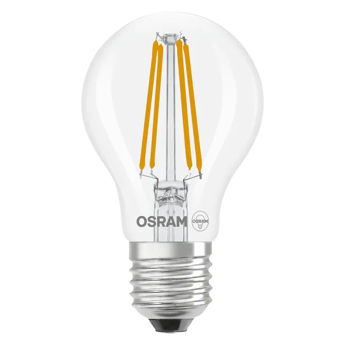 OSRAM LED Filament Globe Bulb, A60, Transparent, Warm White, E27, 5.9 W, 806 lm, 2700 K