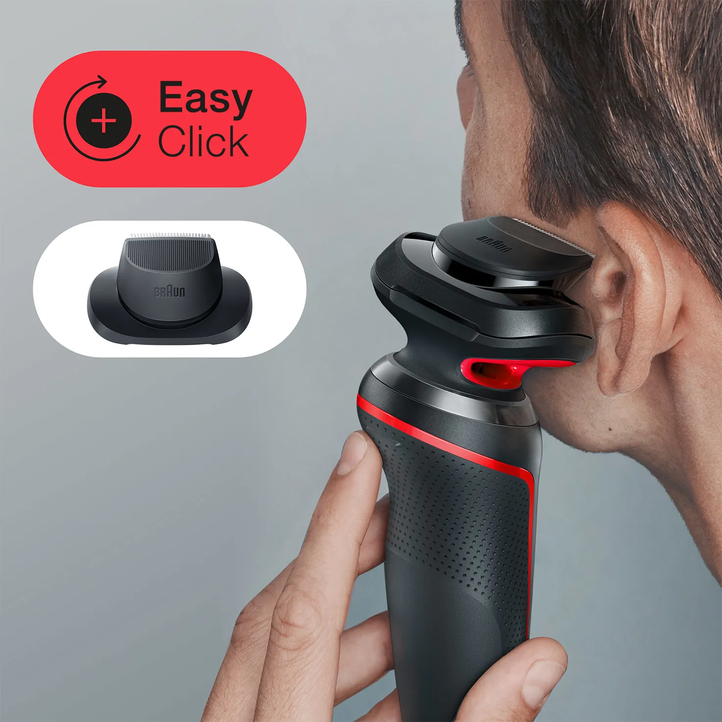 Braun Series 5 51-R1200S - foil shaver, Black and Red