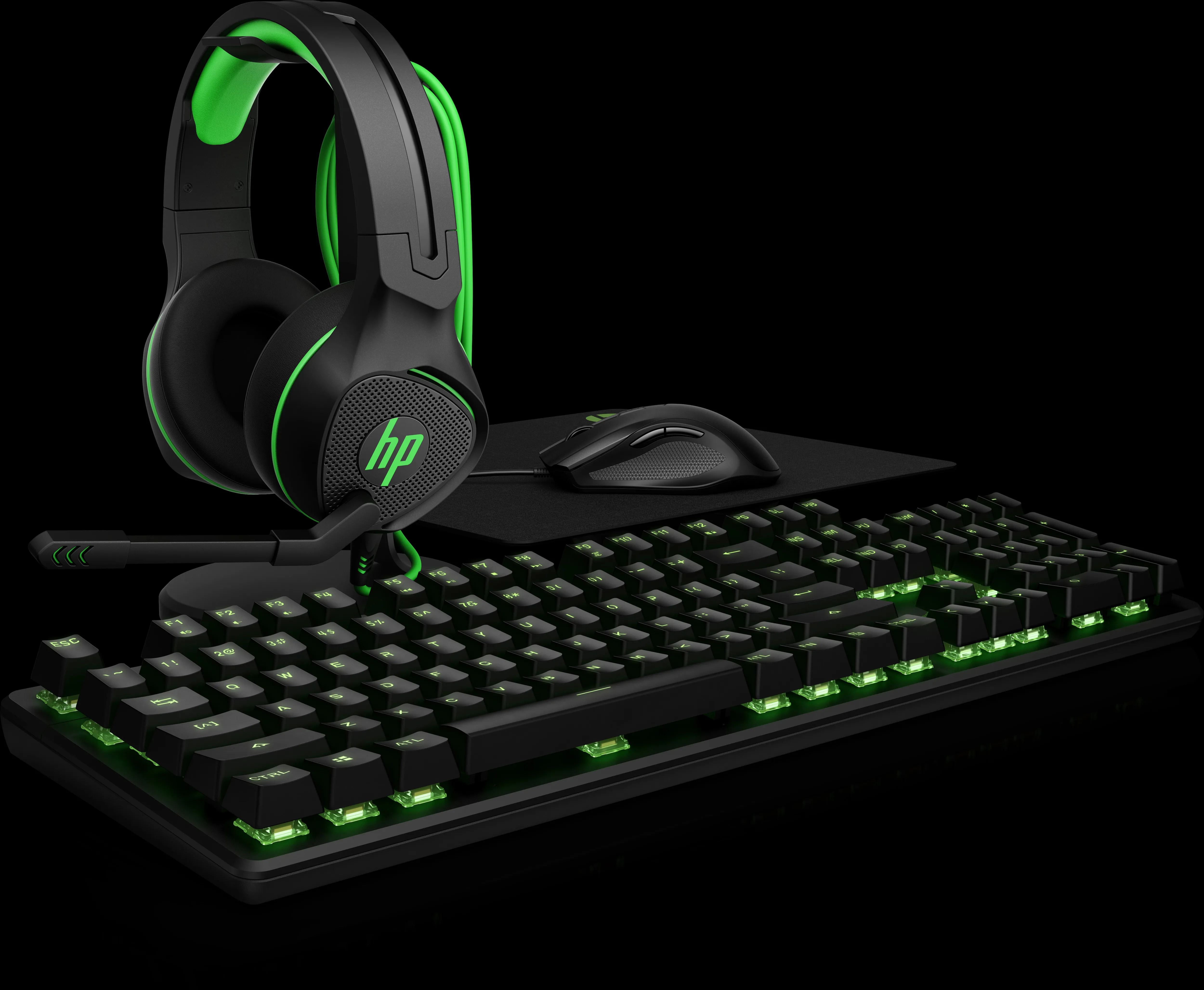 HP Pavilion - spelh&ouml;rlurar 400, Black/Green