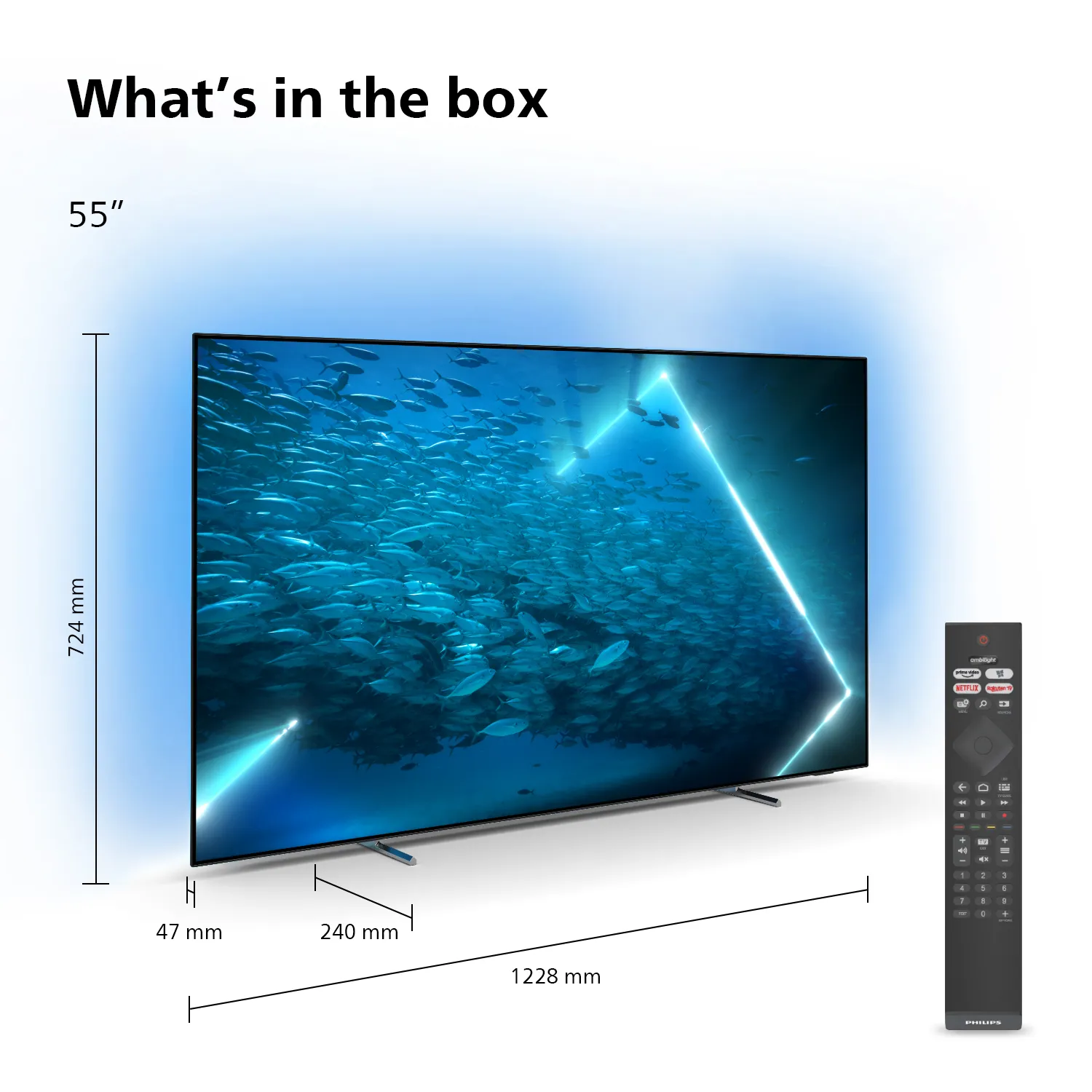 Philips 55OLED707/12 - OLED-TV - SmartTV - Android 4 HDMI, silver