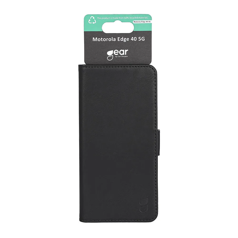 GEAR Wallet, Moto Edge 40 5G - pl&aring;nboksfodral, Svart