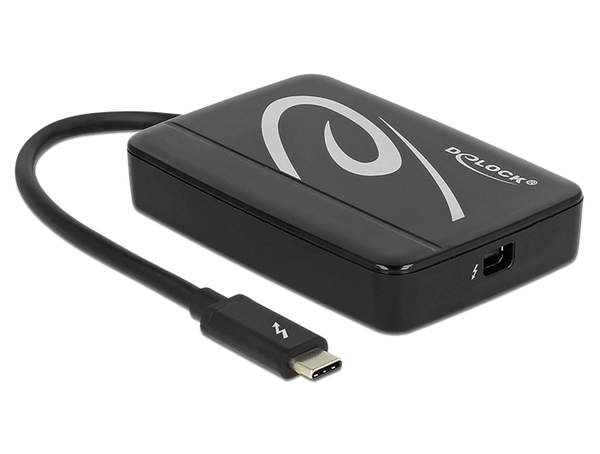 DeLOCK sovitin Thunderbolt 3 - Thunderbolt 2, 20Gbps, musta