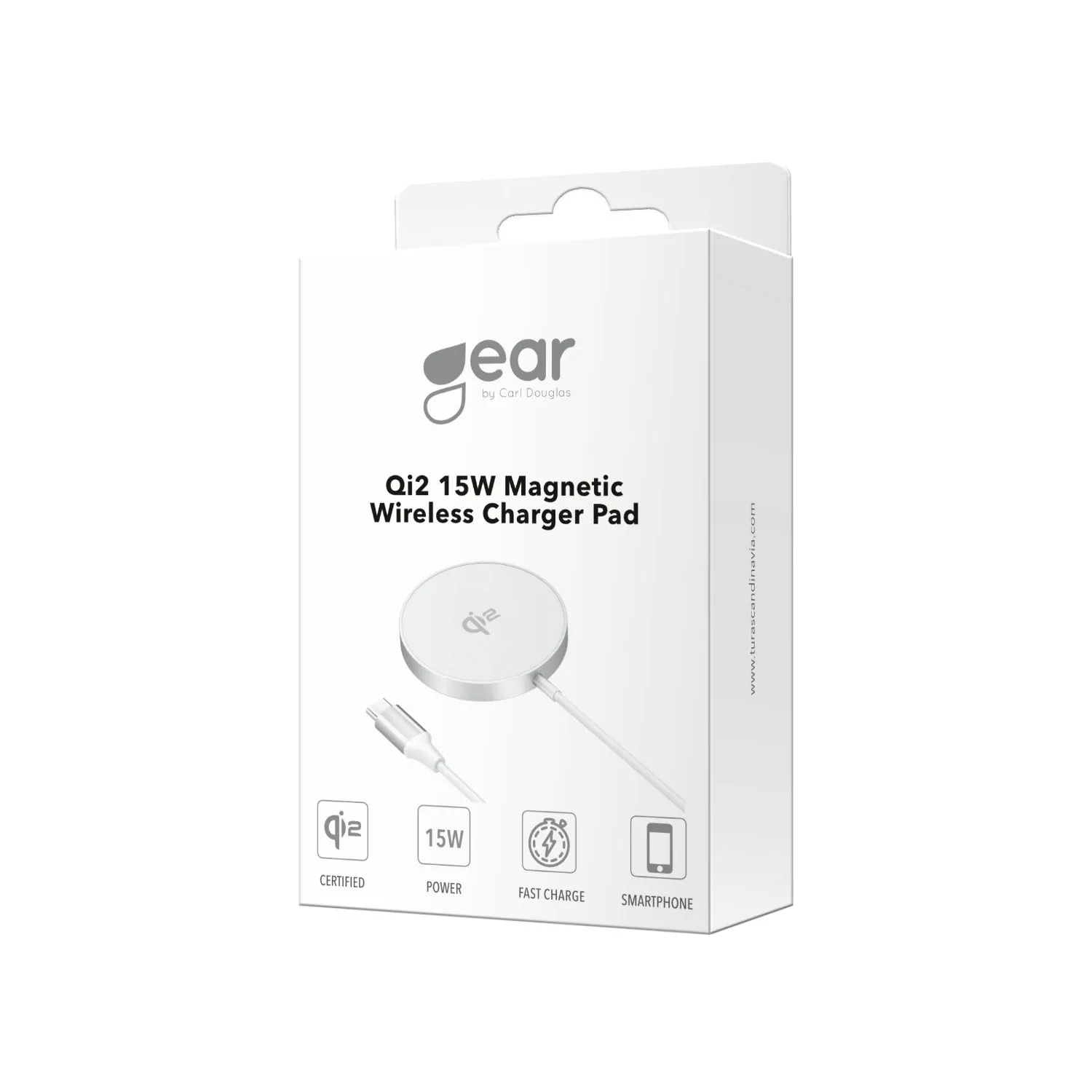 GEAR Wireless Qi2 Charger Fast Charging 15W Black