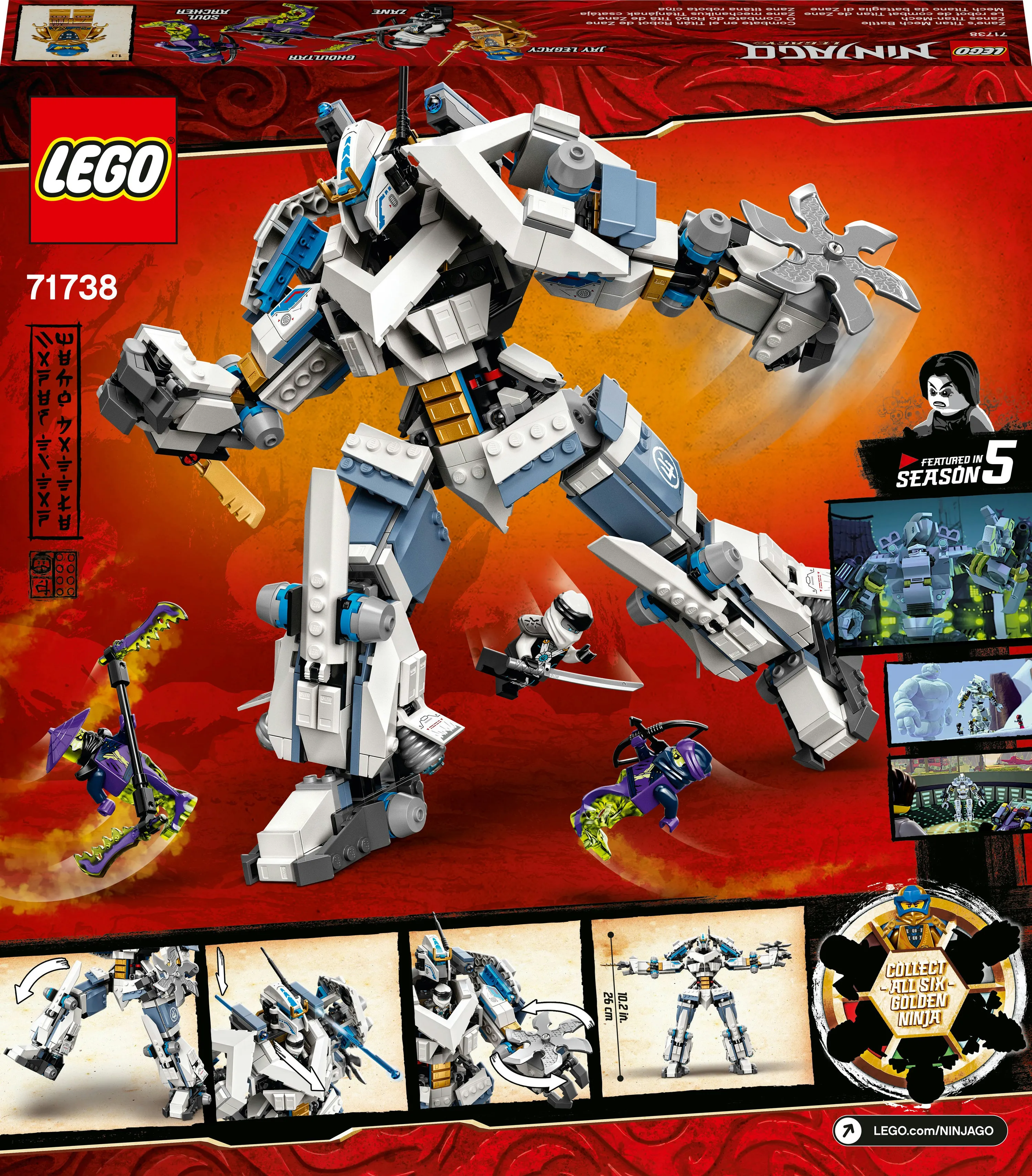 Lego Ninjago Zane's Titan Mech Battle 71738