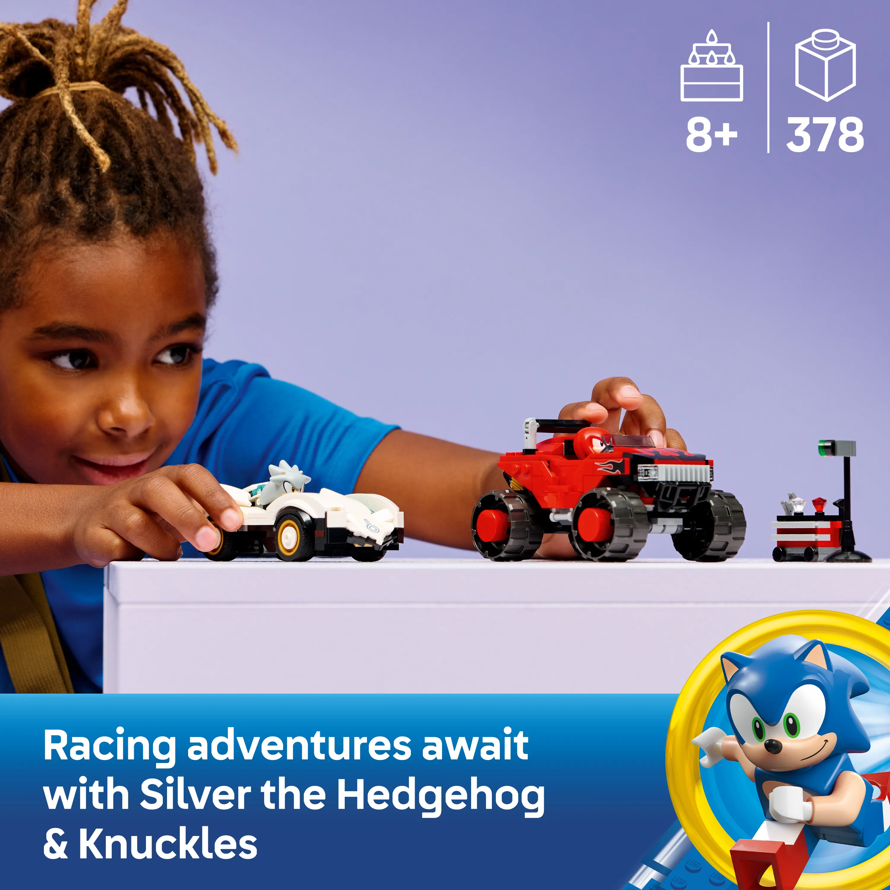 LEGO Sonic the Hedgehog Silverin auto vastaan Knucklesin monsteriauto 77118