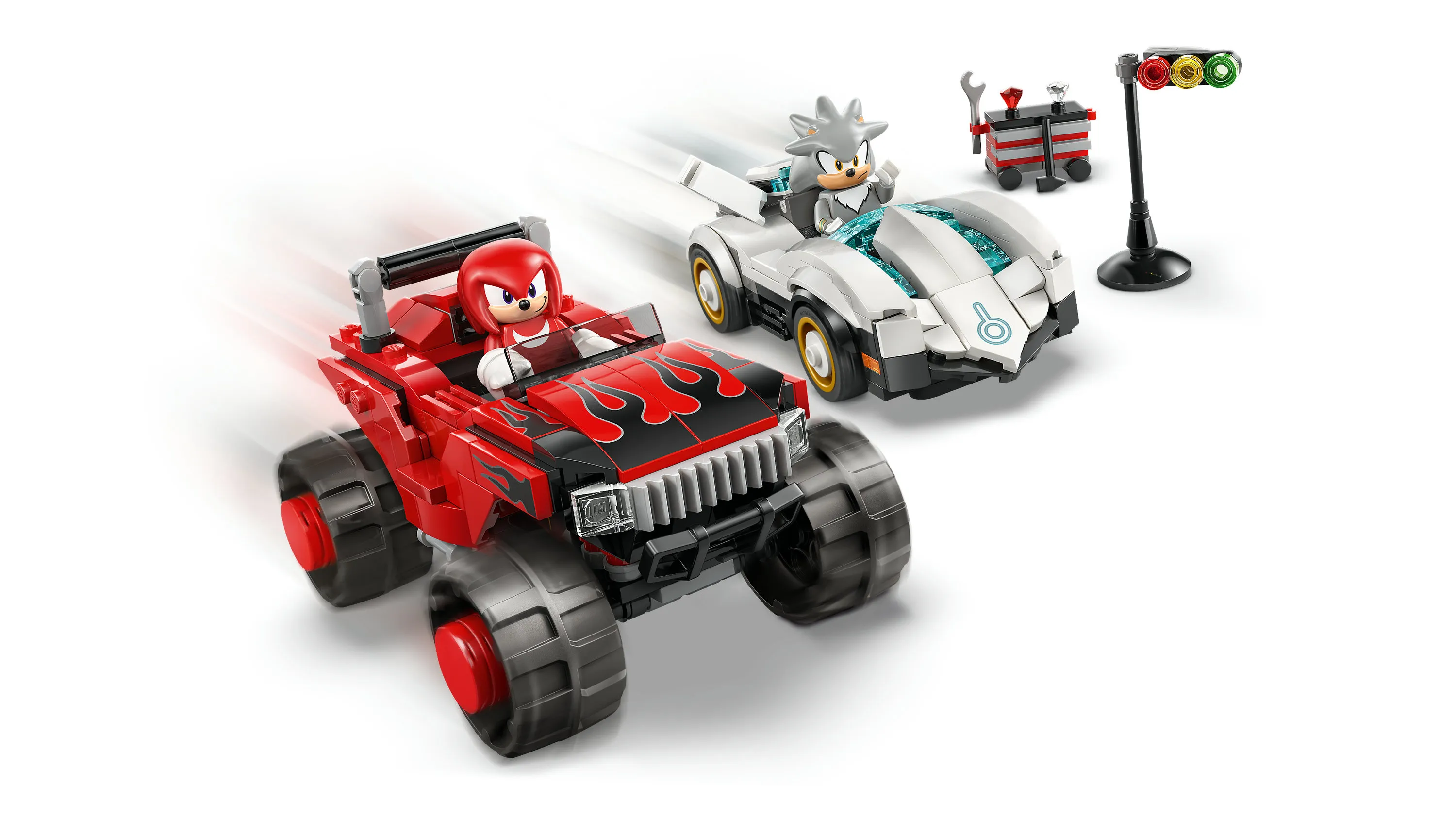 LEGO Sonic the Hedgehog Silverin auto vastaan Knucklesin monsteriauto 77118