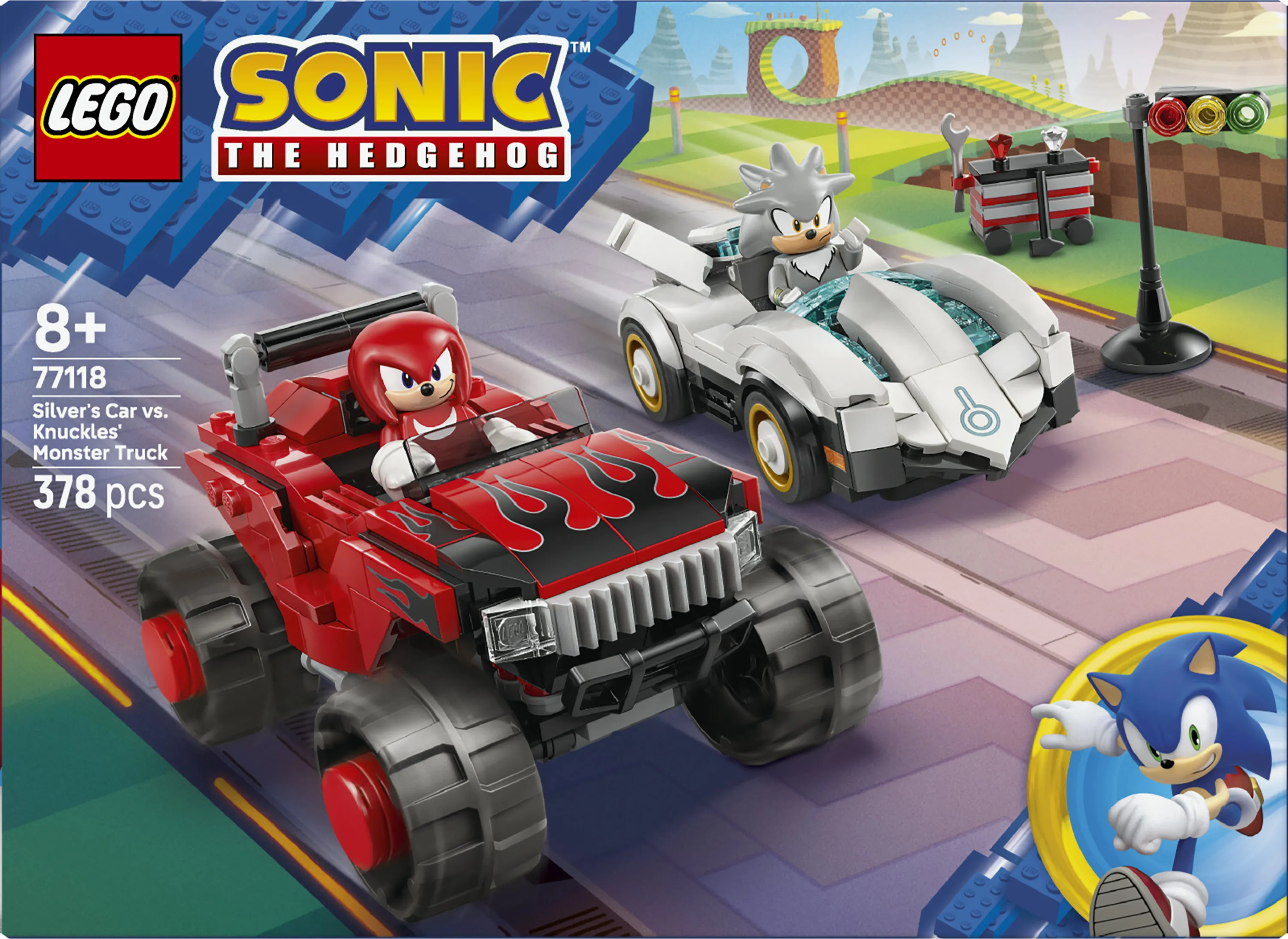 LEGO Sonic the Hedgehog Silverin auto vastaan Knucklesin monsteriauto 77118