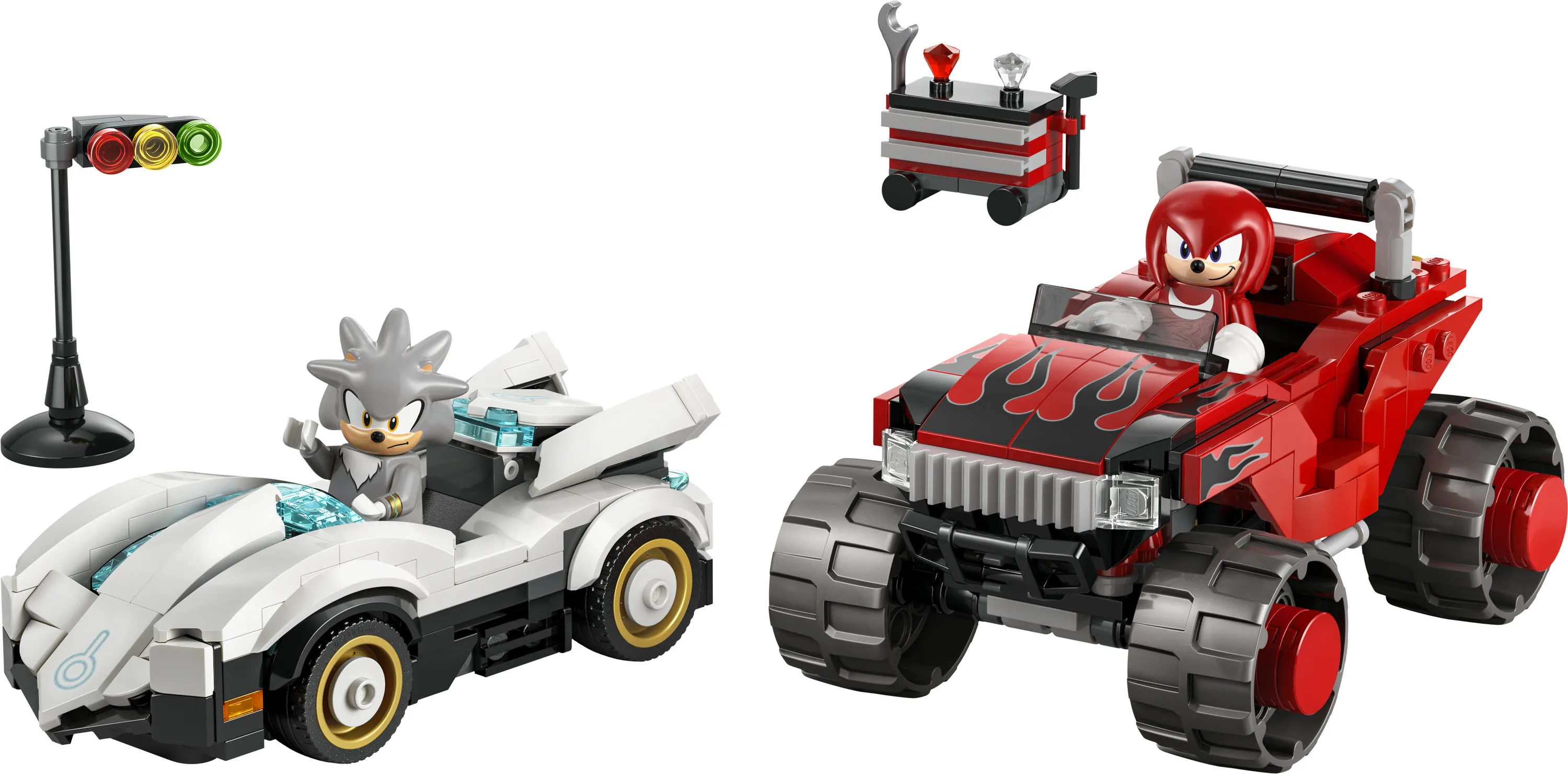 LEGO Sonic the Hedgehog Silverin auto vastaan Knucklesin monsteriauto 77118